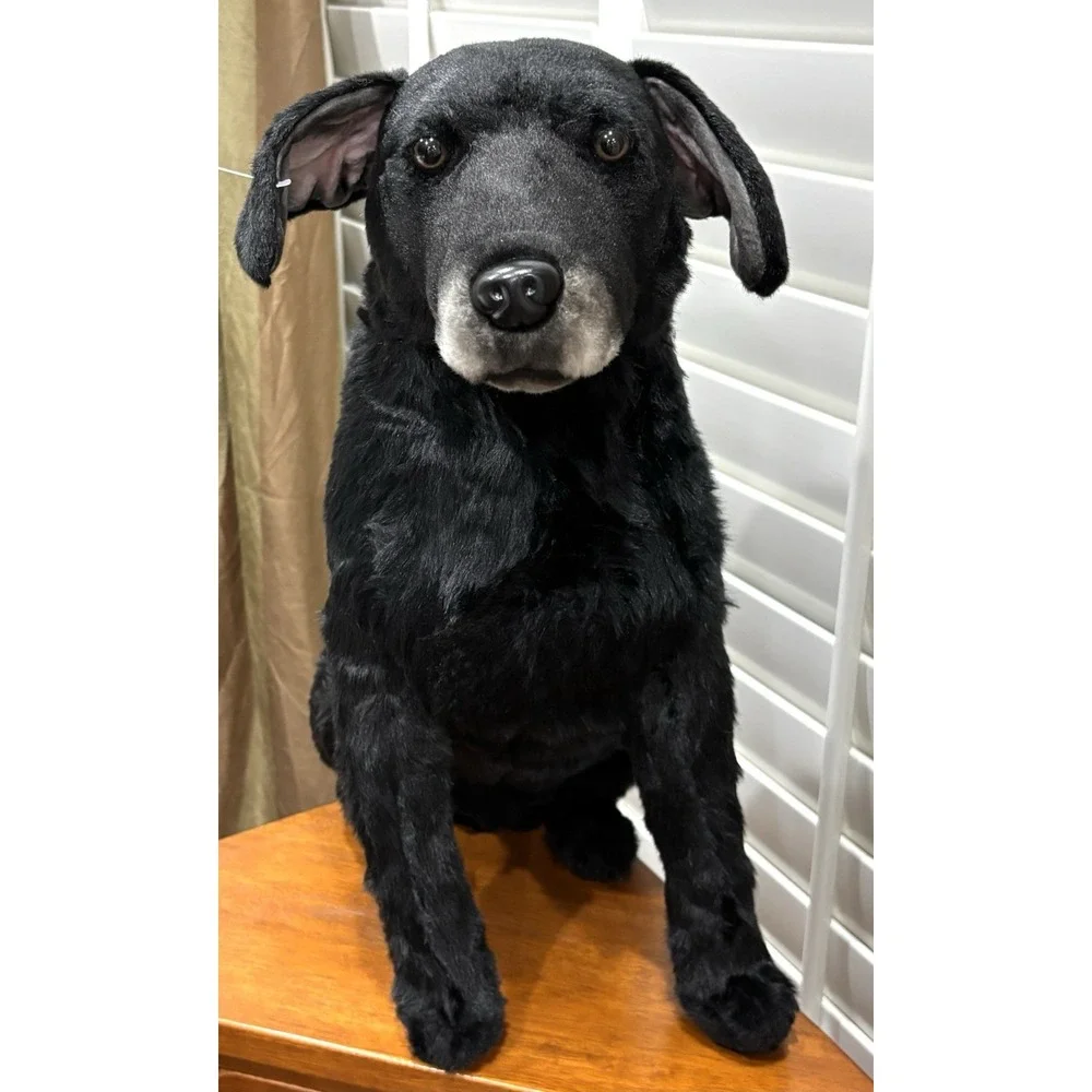 Cuddle Clones Custom Black Labrador Retriever Realistic Plush Stuffed Animal Dog